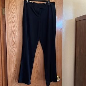 Navy blue suit pants.